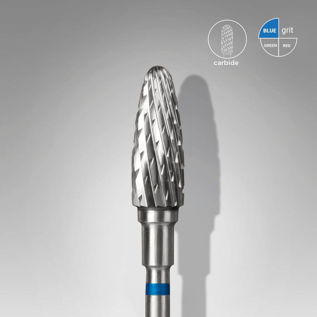 Staleks Carbide Corn Drill Bit Blue 5mm — Medium Grit – F.O.X Nails USA