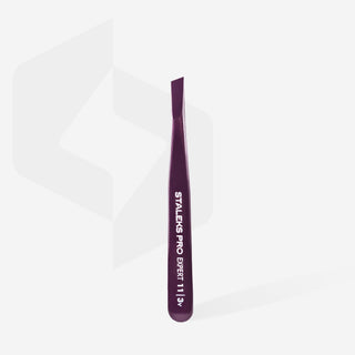 Staleks Eyebrow tweezers EXPERT 11 Type 3 (wide slant) - F.O.X Nails USA