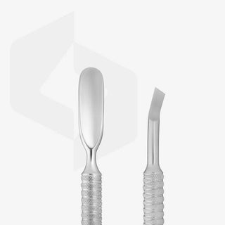 Staleks Manicure pusher EXPERT 30 TYPE 4.3 (rounded pusher and bent blade, left side) - F.O.X Nails USA