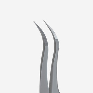 Staleks Professional Eyelash tweezers with fiber tips EXPERT 45 TYPE 1 (curved) Eyebrow tweezers Staleks 