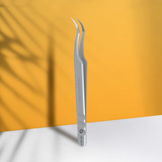 Staleks Professional Eyelash tweezers with fiber tips EXPERT 45 TYPE 1 (curved) Eyebrow tweezers Staleks 