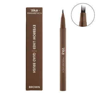ZOLA x Makarevich Brown Eyebrow Liner with Quad Brush Eyebrow Liner ZOLA 